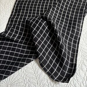 ABLE Navy and White Check Silk Bandana Scarf